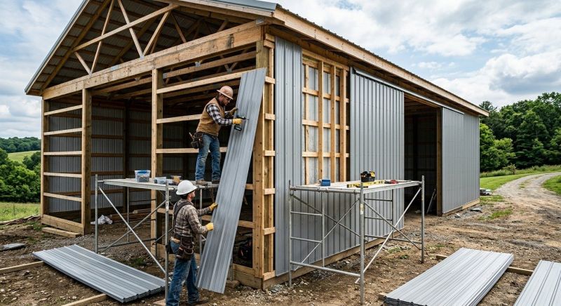Metal Barn Siding Installation